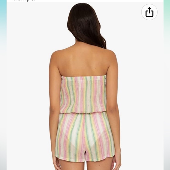 NWT BECCA Virtue strapless romper - Picture 6 of 12